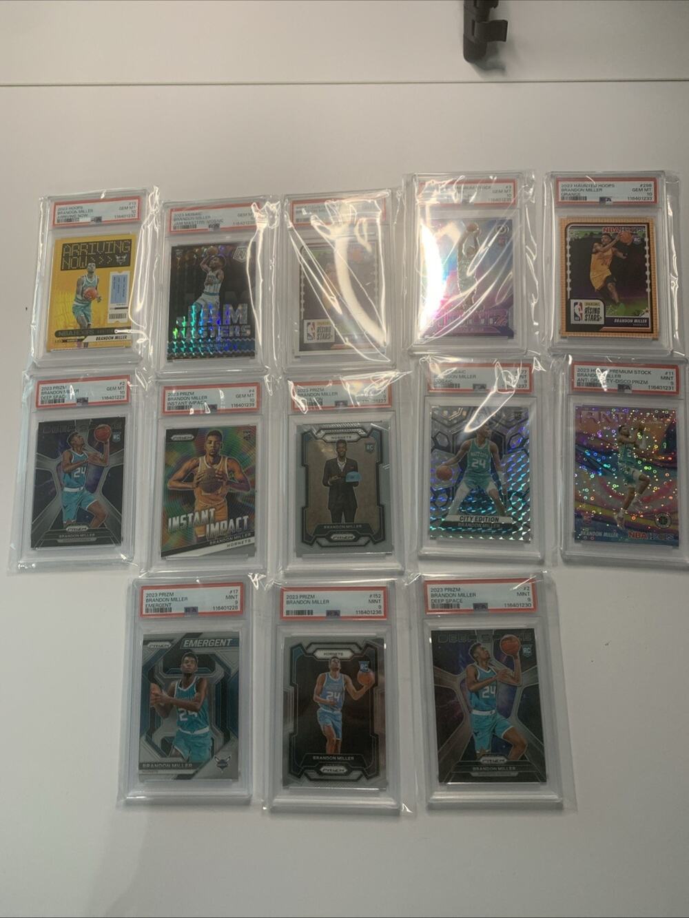 Brandon Miller Graded PSA Lot Of 13